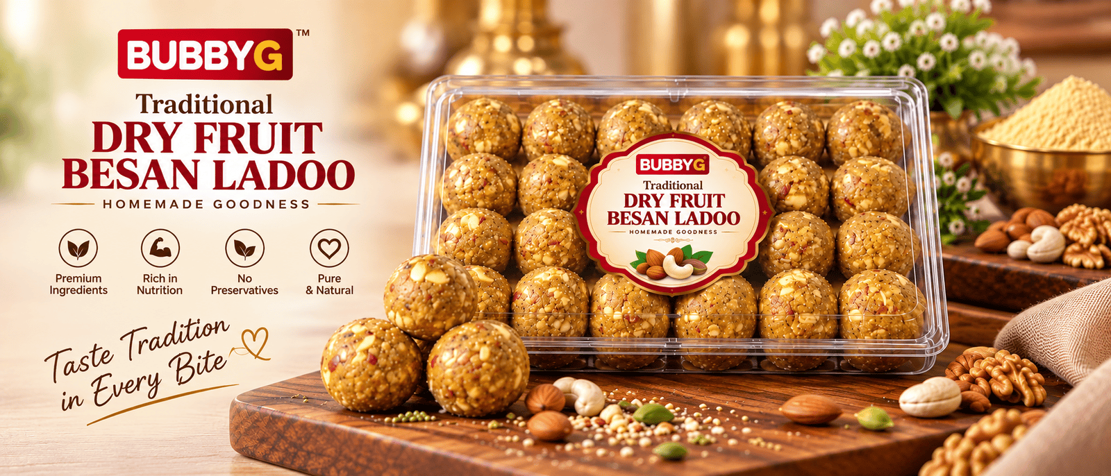 Dry Fruit Besan Laddo