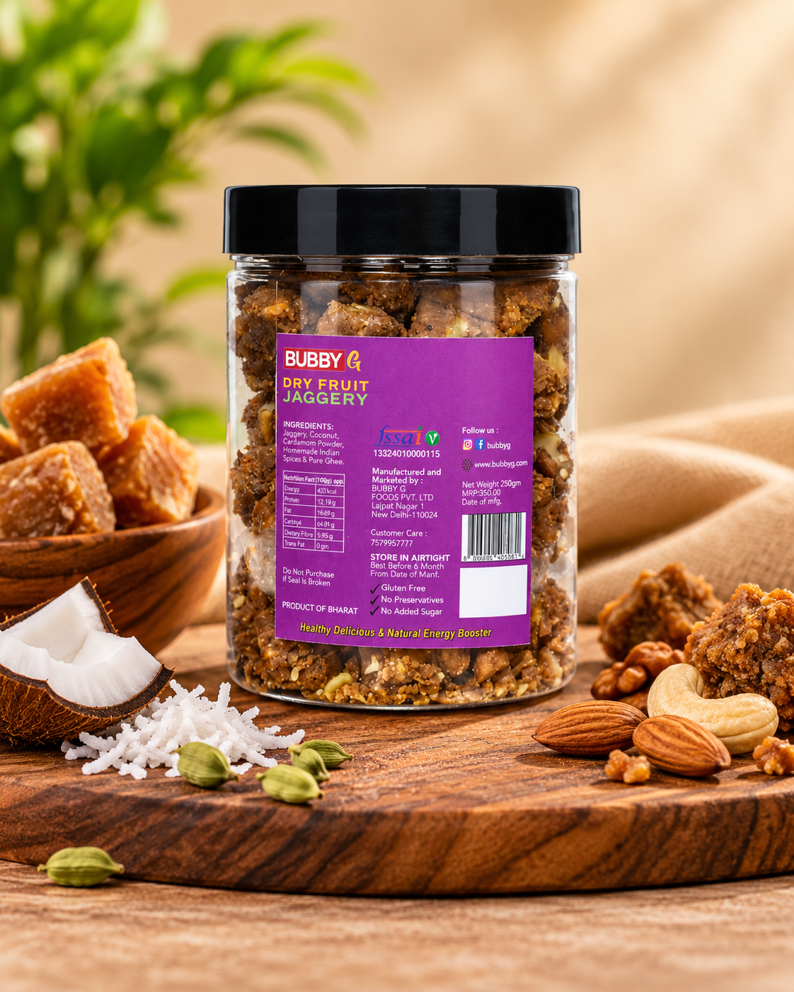 Dry Fruit Jaggery 250g