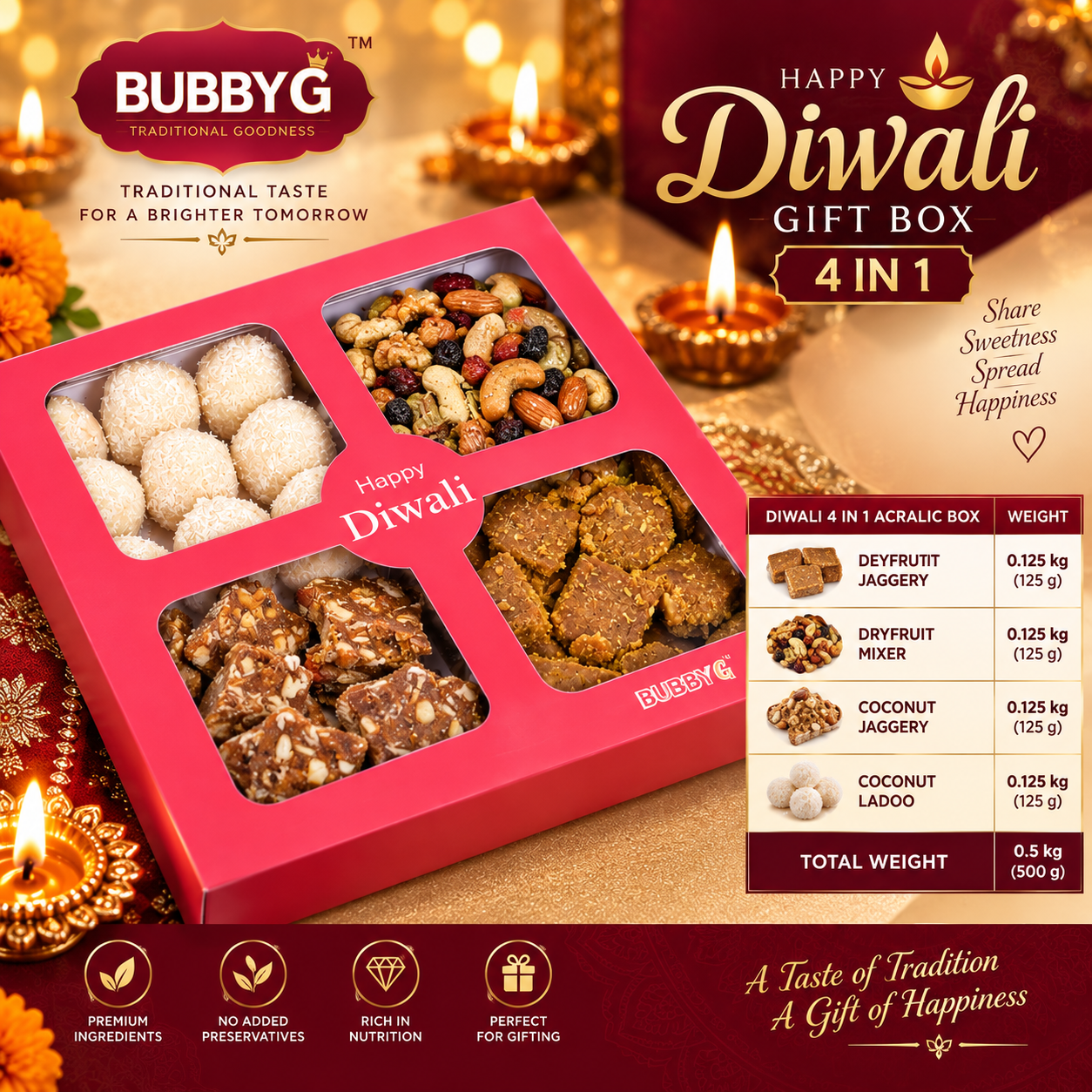 Diwali 4IN1 Three Dry Fruits